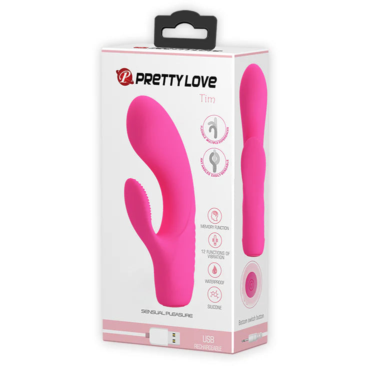 Vibrador Doble Estimulación Textura Tim