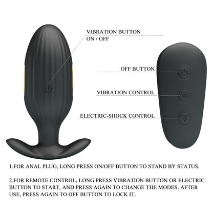 Plug Vibrador Anal con Control Kelly