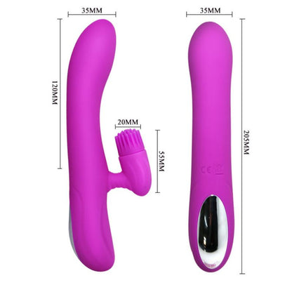 Vibrador Doble Estimulación Textura Love Elton
